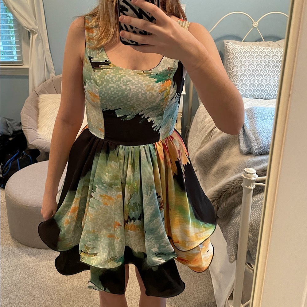 NWT LF ABSTRACT FlAIR DRESS